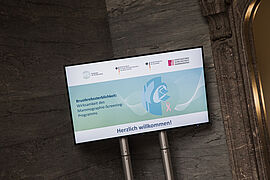 Mammographie Poster auf einem Bildschirm